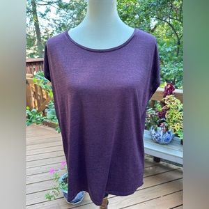 H&M Sport Heather Purple Yoga Running Exercise T Shirt Medium